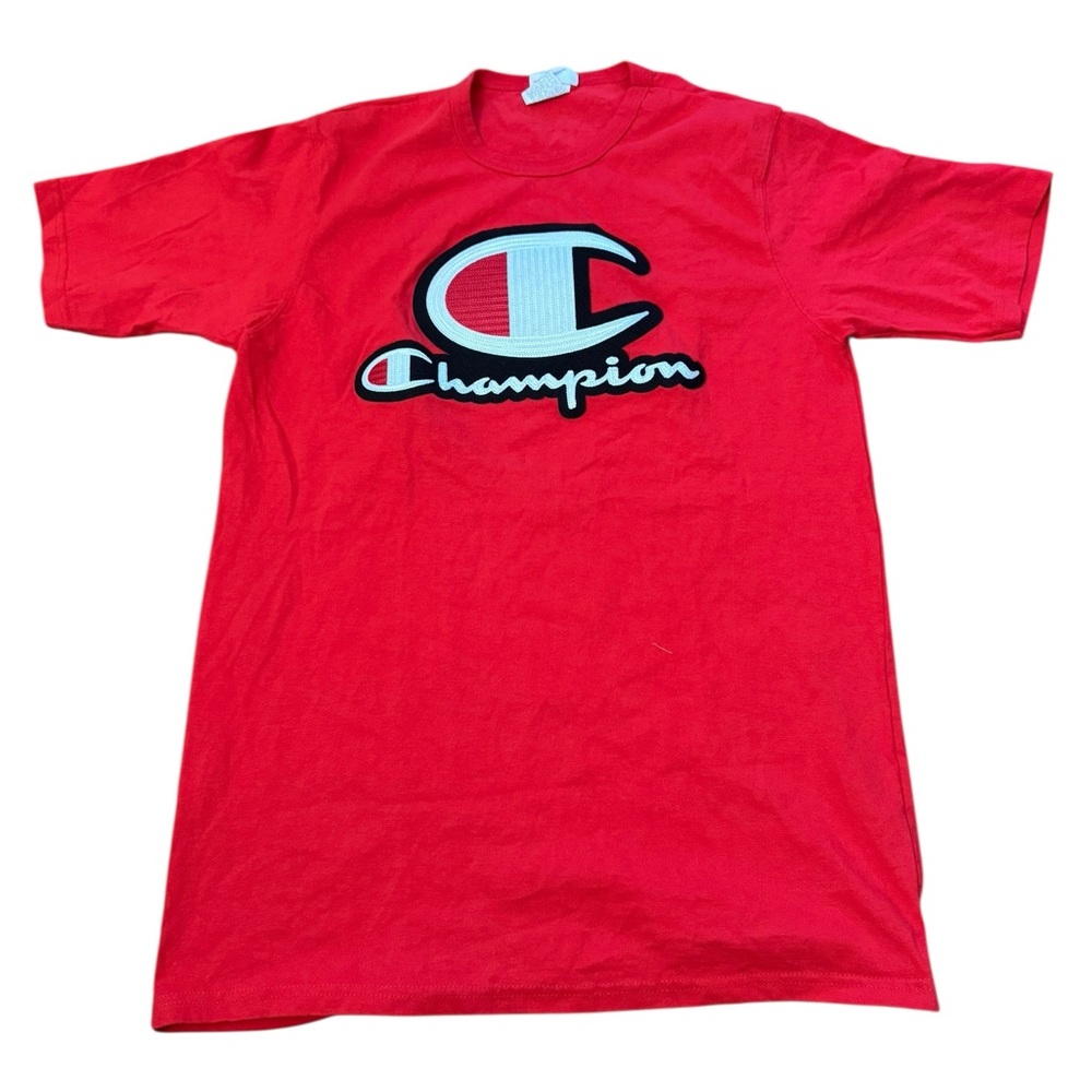 Champion Vibrant Red Tee with Logo